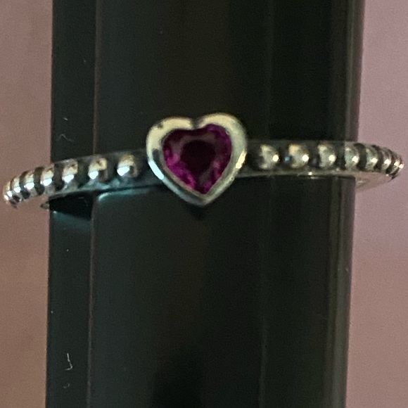 Jewelry - Stamped Sterling Heart Stac Ring
